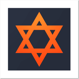 Warm Jewish Star of David Posters and Art